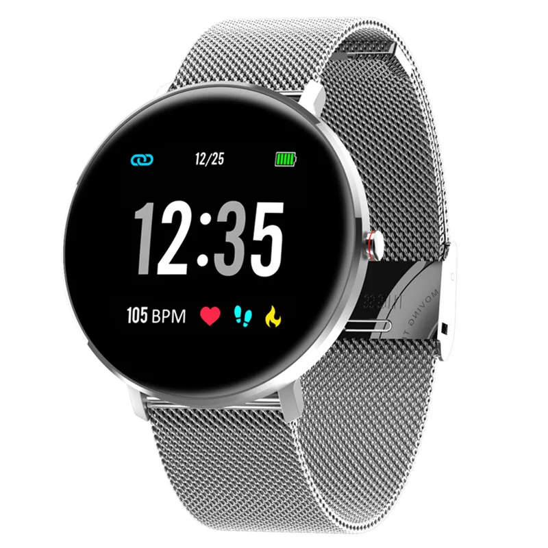 Silver-steel Спортивные Смарт-часы с защитой от потери, IP68, для плавания, Bluetooth, умный Браслет, ЭКГ, пульсометр, кровяное давление, фитнес-трекер, часы - Цвет: Silver-steel