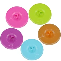 silicone cup lids circle cup cover anti dust airtight seal mug cover hot cup lids spoon holder 11cm 4 3 inches cookware parts
