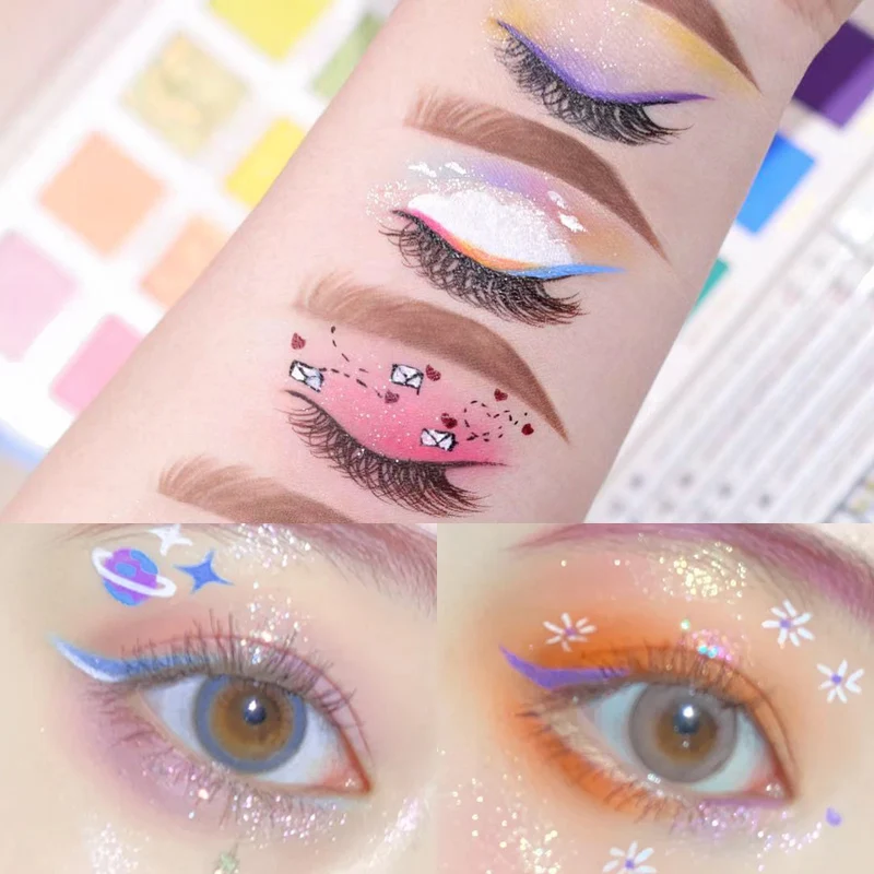 Жидкая подводка для глаз Xixi цветная водостойкая стойкая гладкая быстросохнущая