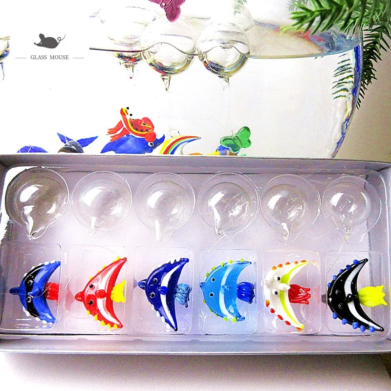 Декор для аквариума статуэтки миниатюрные стеклянные морские статуи животных