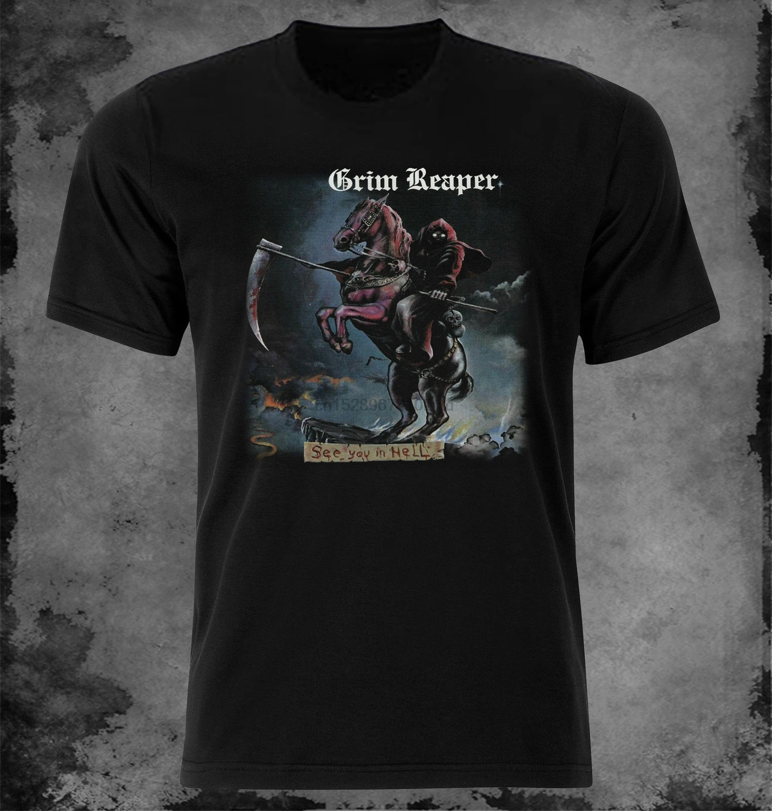 Grim Reaper See You In Hell футболка Xs s m l Xl Xxl Nwobhm |