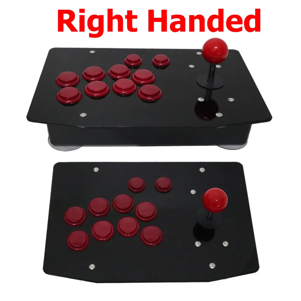 

RAC-J500S 10 Buttons Right Handed Arcade Joystick USB Wired Black Acrylic Panel For PC
