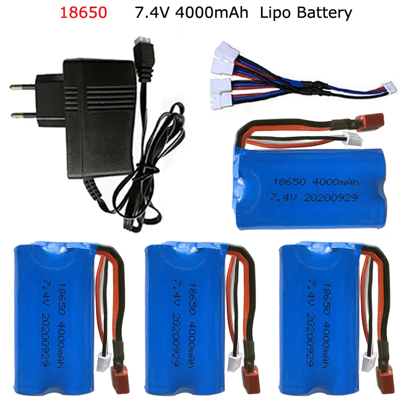 18650 7 4 V 4000MAH литий полимерный Батарея JJRC Q46 Q39 Wltoys 144001 12428 12423 10428 A959 B A969 A979 K929 RC