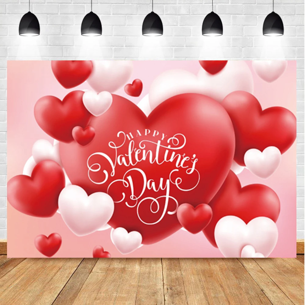 

Laeacco Happy Valentine's Day Background Decoration Love Romance Portrait Custom Photographic Backdrop For Photo Studio
