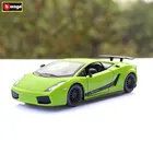 Модель автомобиля Bburago 1:24 Lamborghini Gallardo из зеленого сплава, модель автомобиля, украшение, коллекция, Подарочная игрушка
