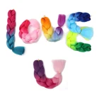 Kanekalon крупное плетение накладные волосы Омбре блонд Длинные Синтетические для коробки плетеные бонапарт волос