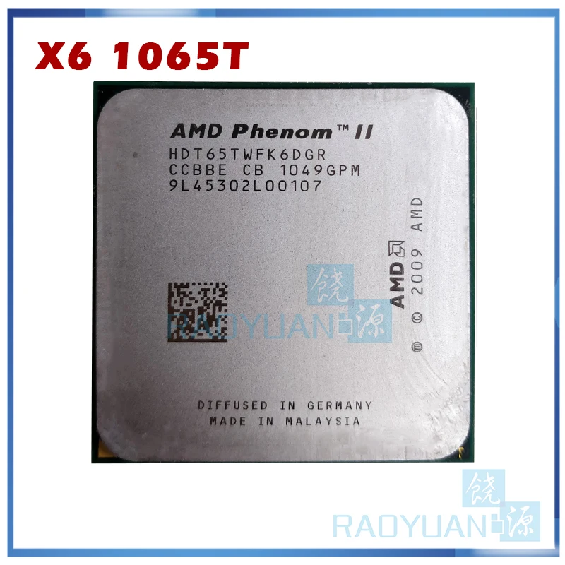 AMD Phenom X6 1065T 2 9 ГГц шестиядерный Процессор процессор HDT65TWFK6DGR 95 Вт Разъем AM3 938pin|cpu
