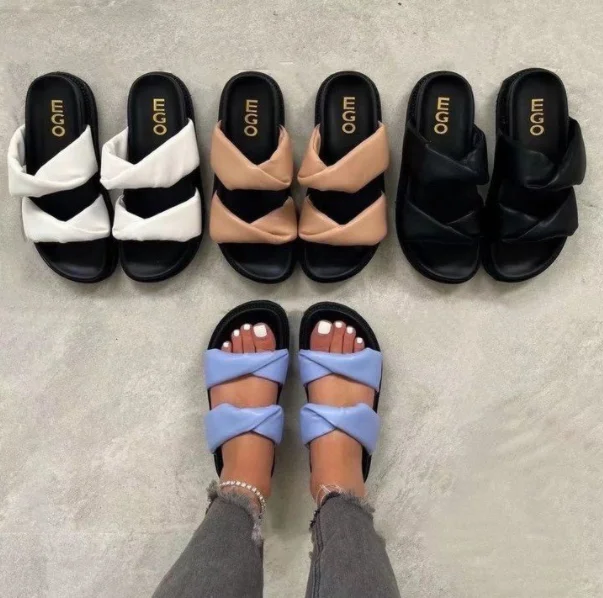 

New Summer Women Slipper Fashion Casual Ladies Sandal Outdoor Beach Low Heel Slides Open Toe Female Flip Flop Shoe