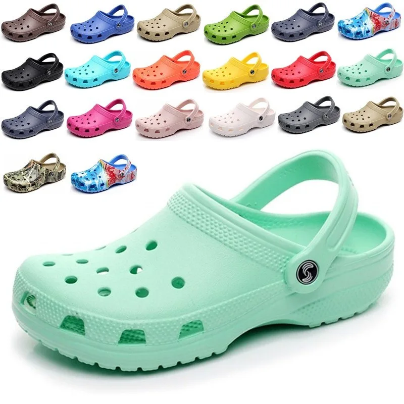 

2020 Summer New Clogs Sandals Men's Beach Sandals Women's Flat Bottomed Garden Jelly Cool Shoes