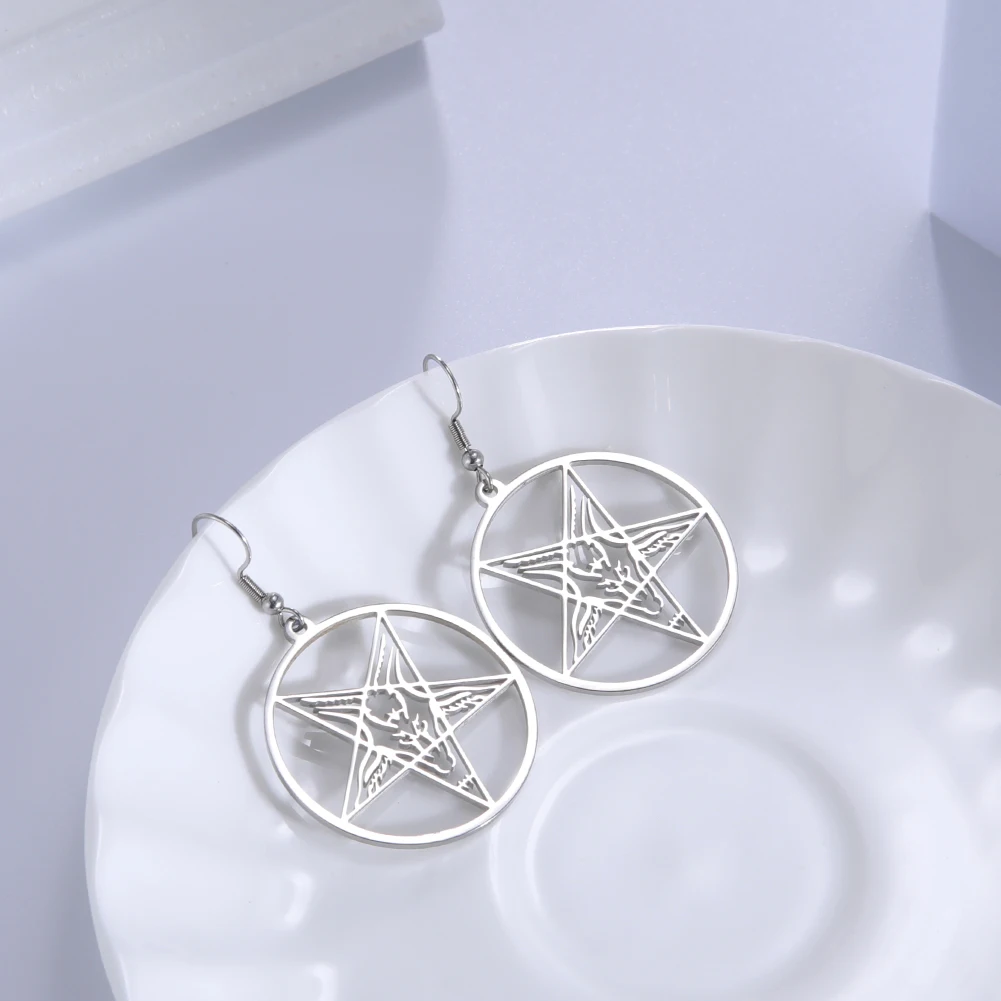 Мужские сережки подвески с лисьим принтом суперъестественное амулет