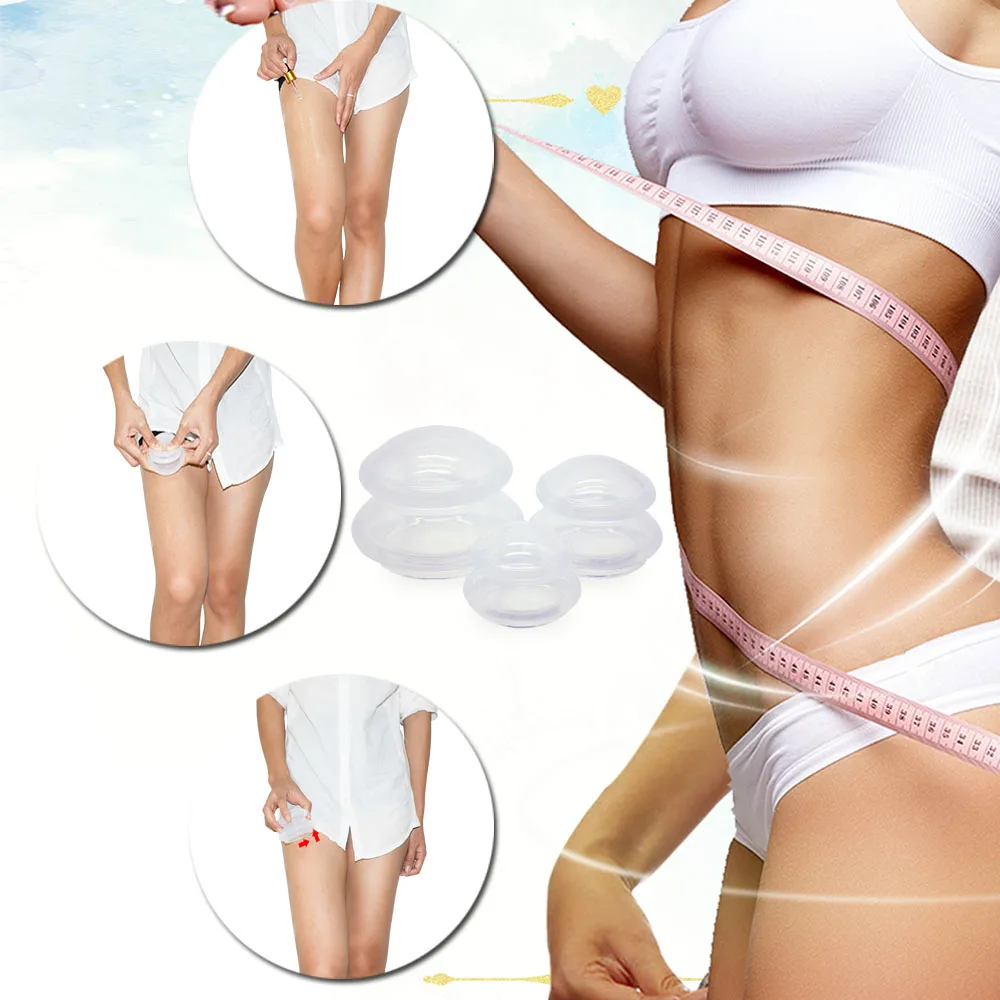 

Silicone Massage Cups Transparent Moisture Absorber Anti Cellulite Ventosa Facial Cupping Cup Vacuum Cupping Therapy Suction Cup