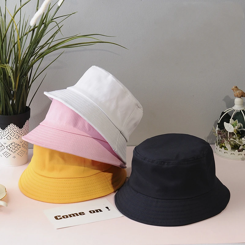 

New Cotton Black White Bucket Hat Women Sun Hats For Kids Hip Hop Outdoor Trip Caps Men Beach Sun Protect Fishing Unisex Bonnet