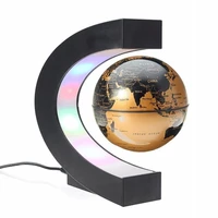magnetic levitation floating globe led world map novelty night light electronic antigravity ball lamp for office home decoration