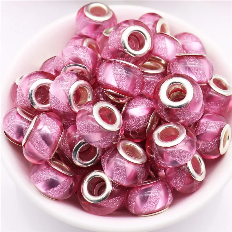 10 шт./лот новые круглые блестящие крупные европейские бусины с большим