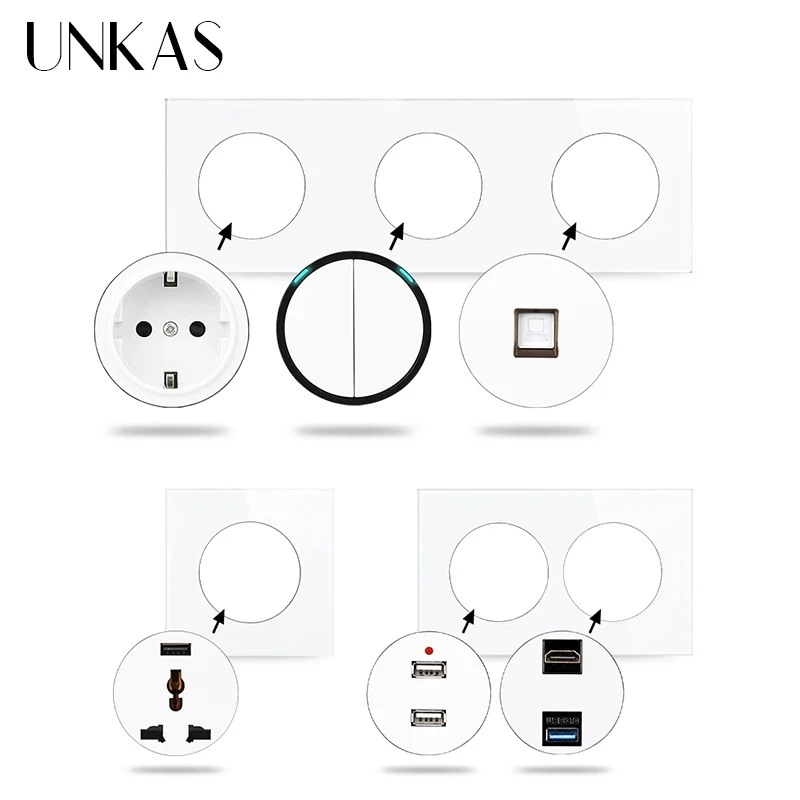 UNKAS A8 комбинация разъемов HDMI 2 0 USB 3 два USB-порта для зарядки светодиодная подсветка