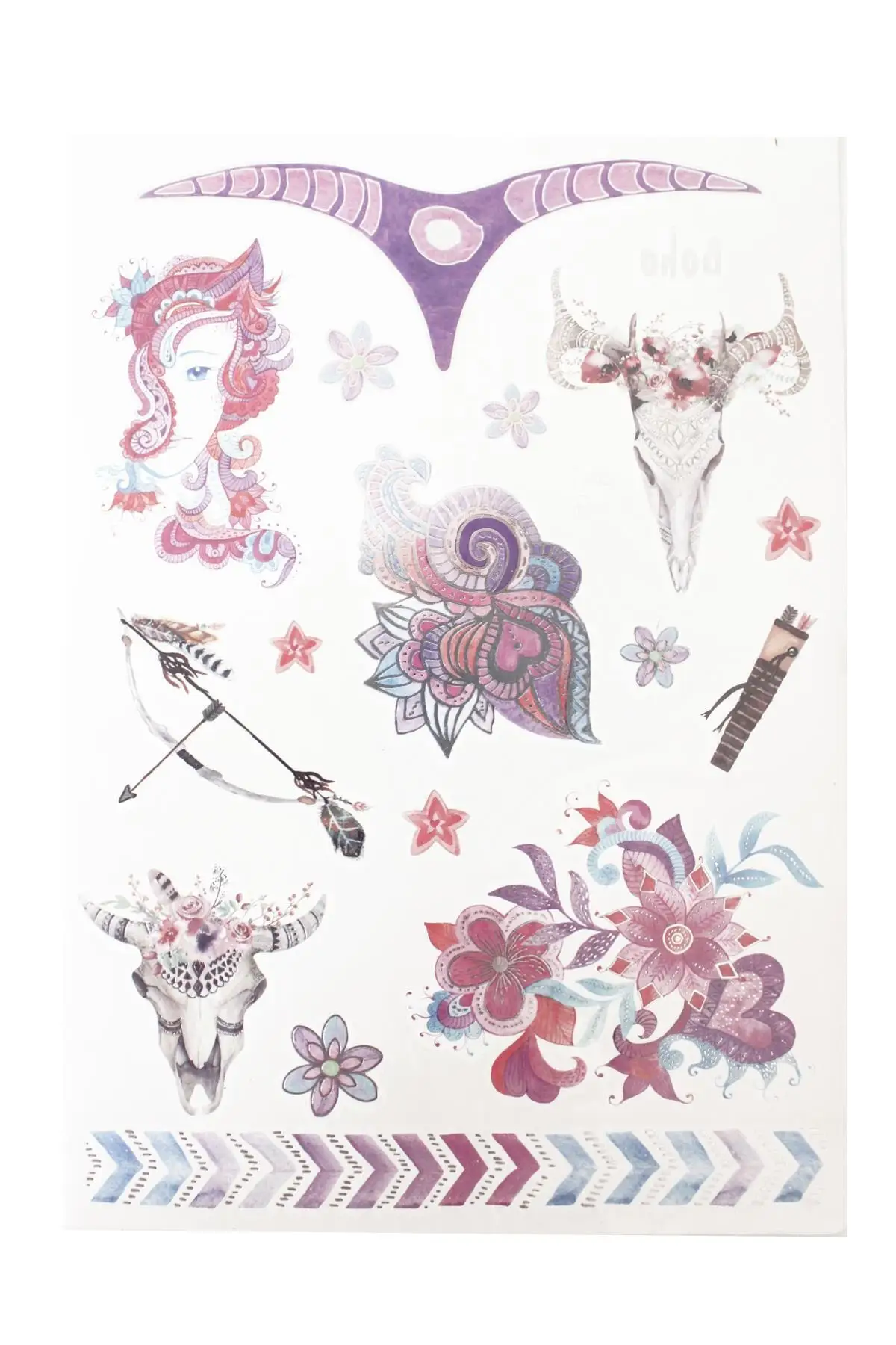 

Colorful Boho Temporary Tattoo