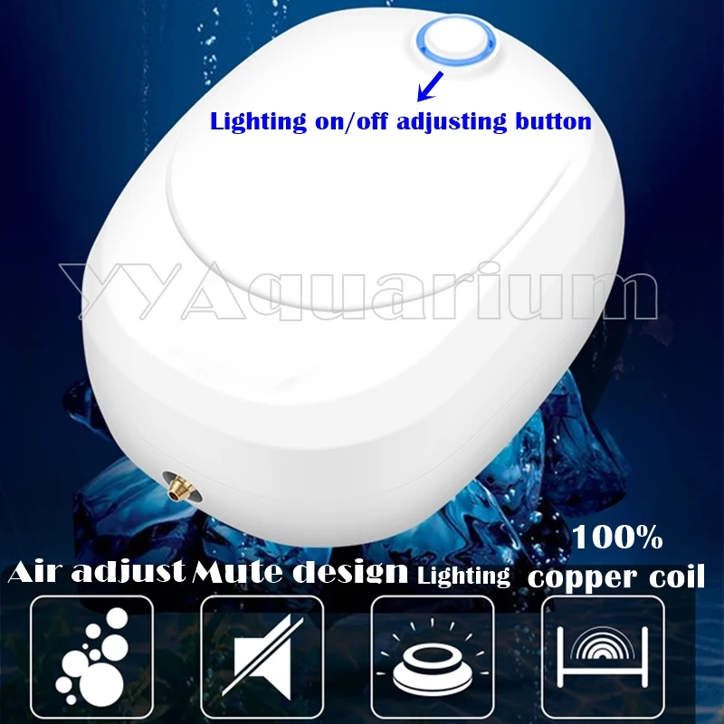 Сверхмощный воздушный насос для аквариума бесшумный аквариумный компрессор с