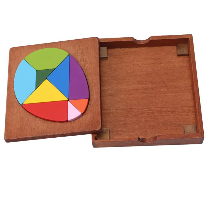 Пазл раздвижные красочные деревянные IQ Пазлы для детей логическая игра