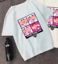 Розовая пантера футболка мягкая игрушка Для женщин хип хоп Харадзюку из хлопка с