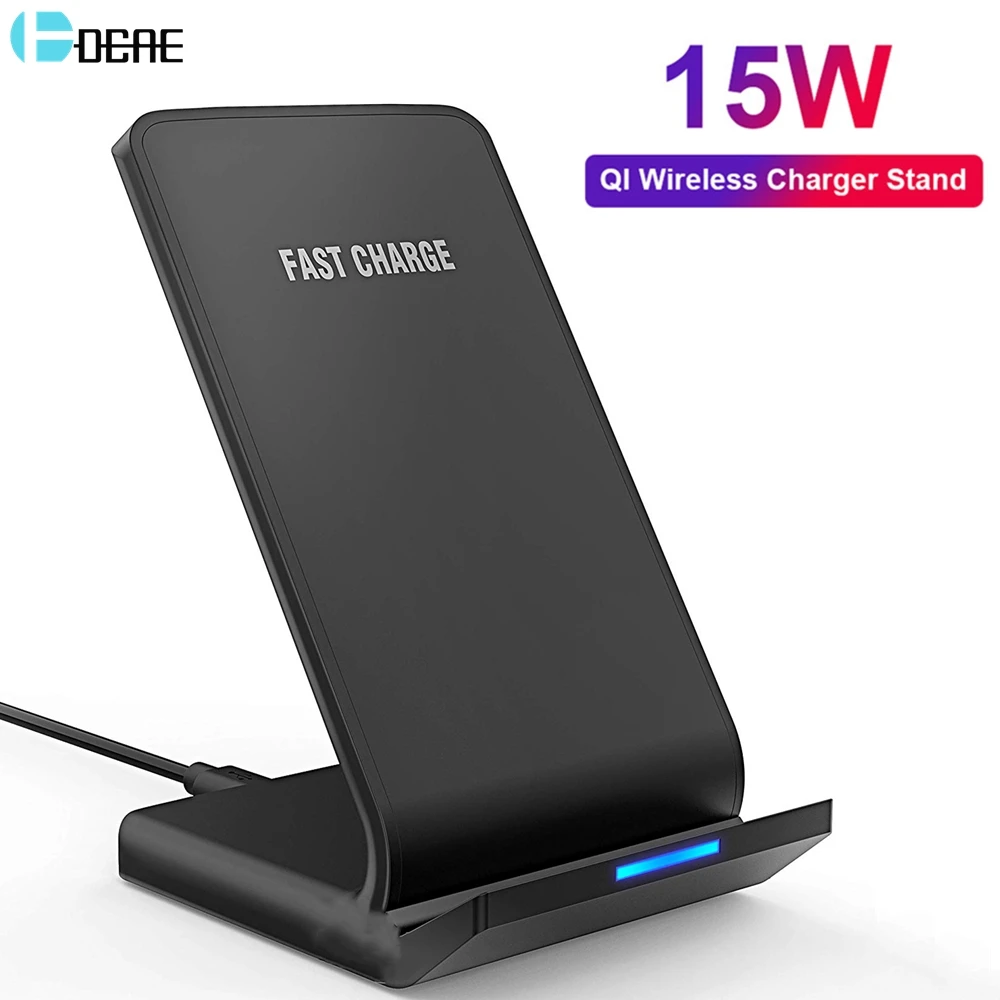 DCAE 15 Вт usb type C Qi Беспроводное зарядное устройство для samsung Galaxy S10 S9 S8 Note 10 9 8 iPhone 11 Pro XS Max X 8 XR Быстрая зарядка подставка
