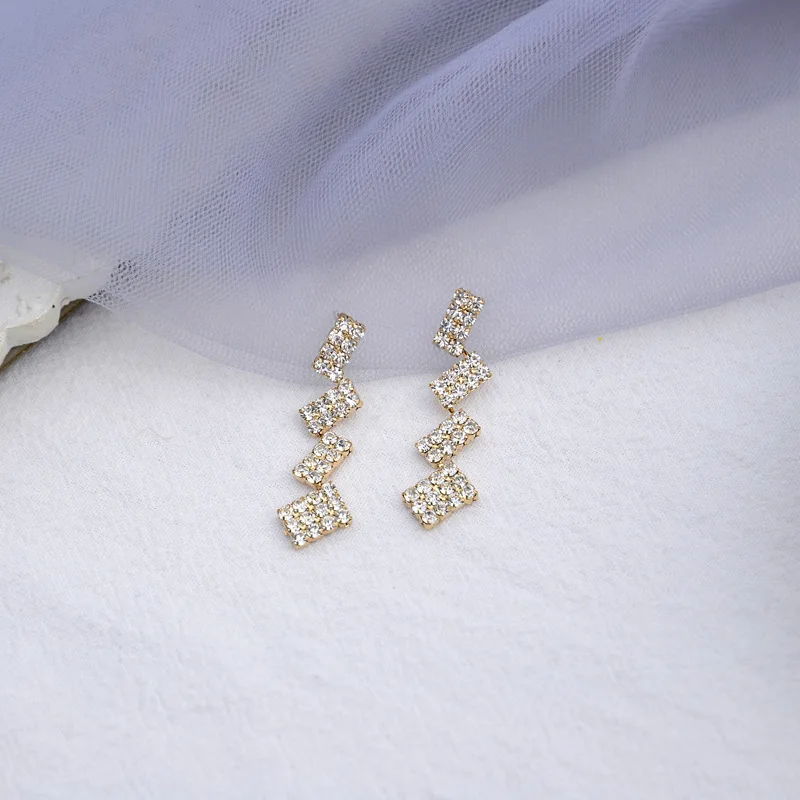 Разнообразная коллекция корейские трендовые простые серьги Стразы с жемчугом