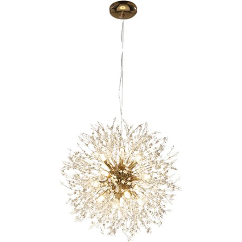 

2021 Led Restaurant clothing barber shop chandelier dandelion crystal chandelier creative personality cloakroom bedroom lamps