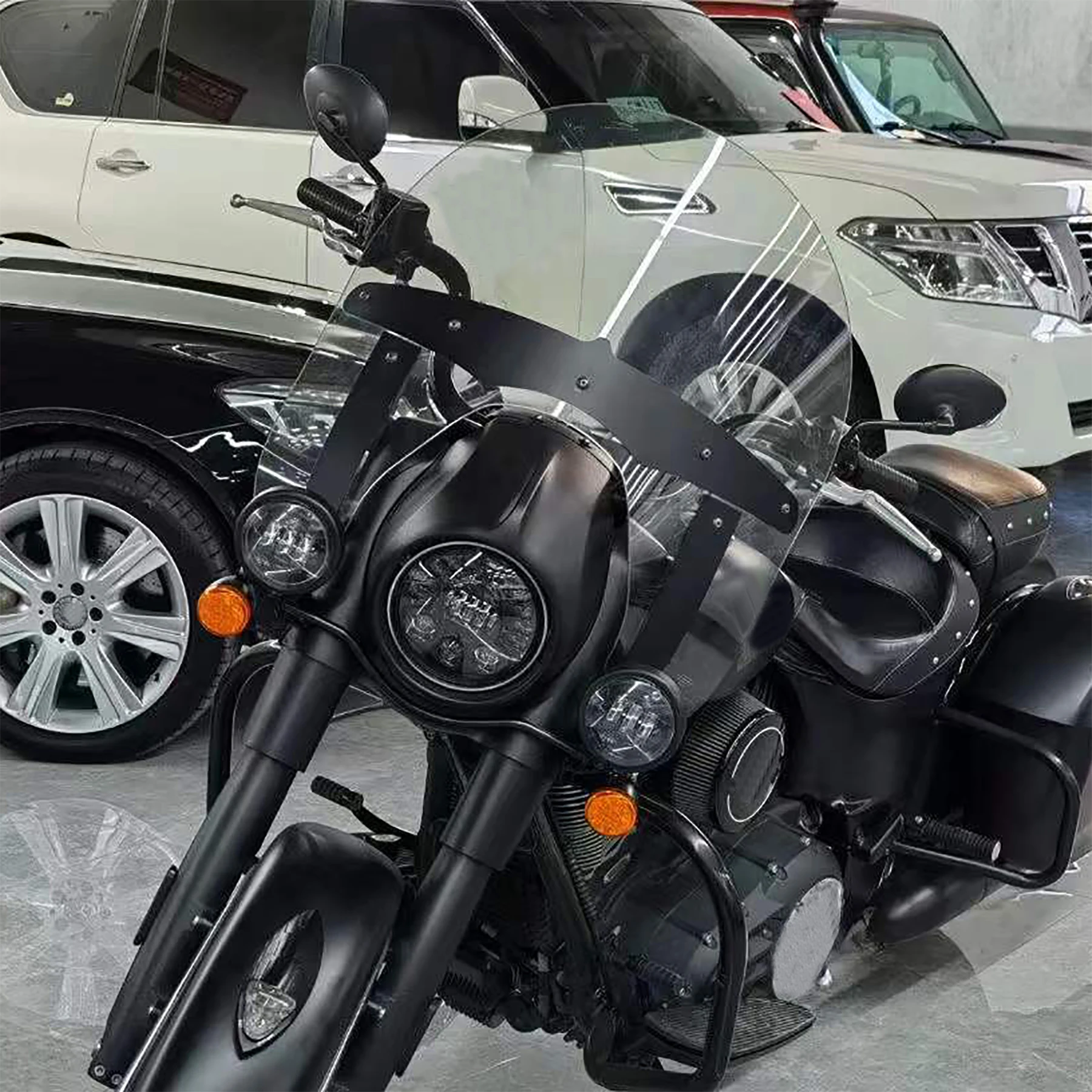 

Motorcycle Quick Release Wind Deflector Windshield Cafe Racer For Indian Classic Chief Dark Horse Chief 2020-2021
