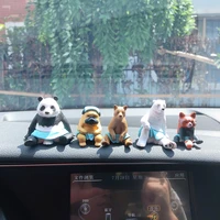 car ornaments decorations anime cute funny animal panda polar bear car interior decoration car products car accessories 5pcs