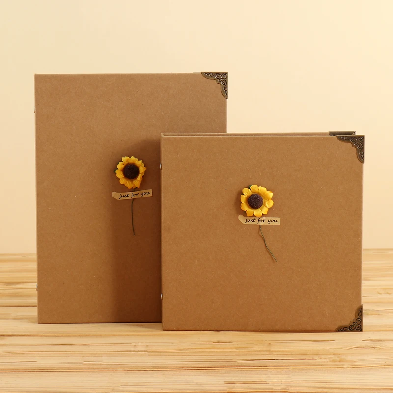 

Retro Instax Mini Album DIY Handmade Scrapbooking Album Sticker Book Creative Couple Memorial Book Exquisite Gift Box Packaging