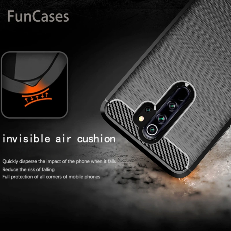 Силиконовый чехол для xiaomi Redmi Note 8 Pro карбоновый бампер мягкий телефона Note8 Global |