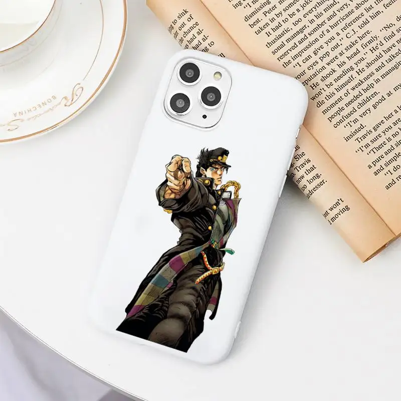 

Japan anime JoJos Bizarre Adventure Phone Case Candy Color for iPhone 6 7 8 11 12 s mini pro X XS XR MAX Plus