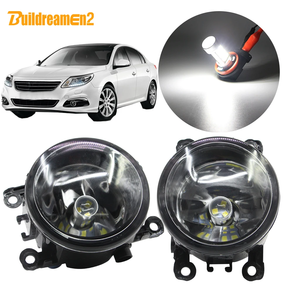

Buildreamen2 For Renault Latitude Saloon L70 Car H11 Fog Light Kit Lampshade + Lamp DRL 12V Accessories 2011 2012 2013 2014 2015