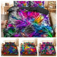 2021 new pattern 3d digital painting printing duvet cover set 1 quilt cover 12 pillowcases single twin double full queen king