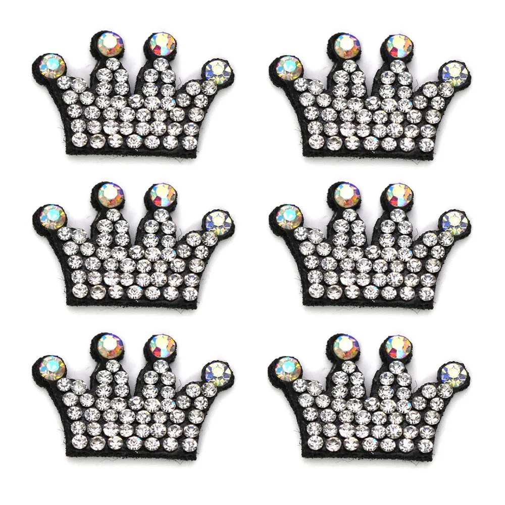10 шт. нашивки &quotКорона&quot AB аппликация СТРАЗА патчи для одежды пришить с