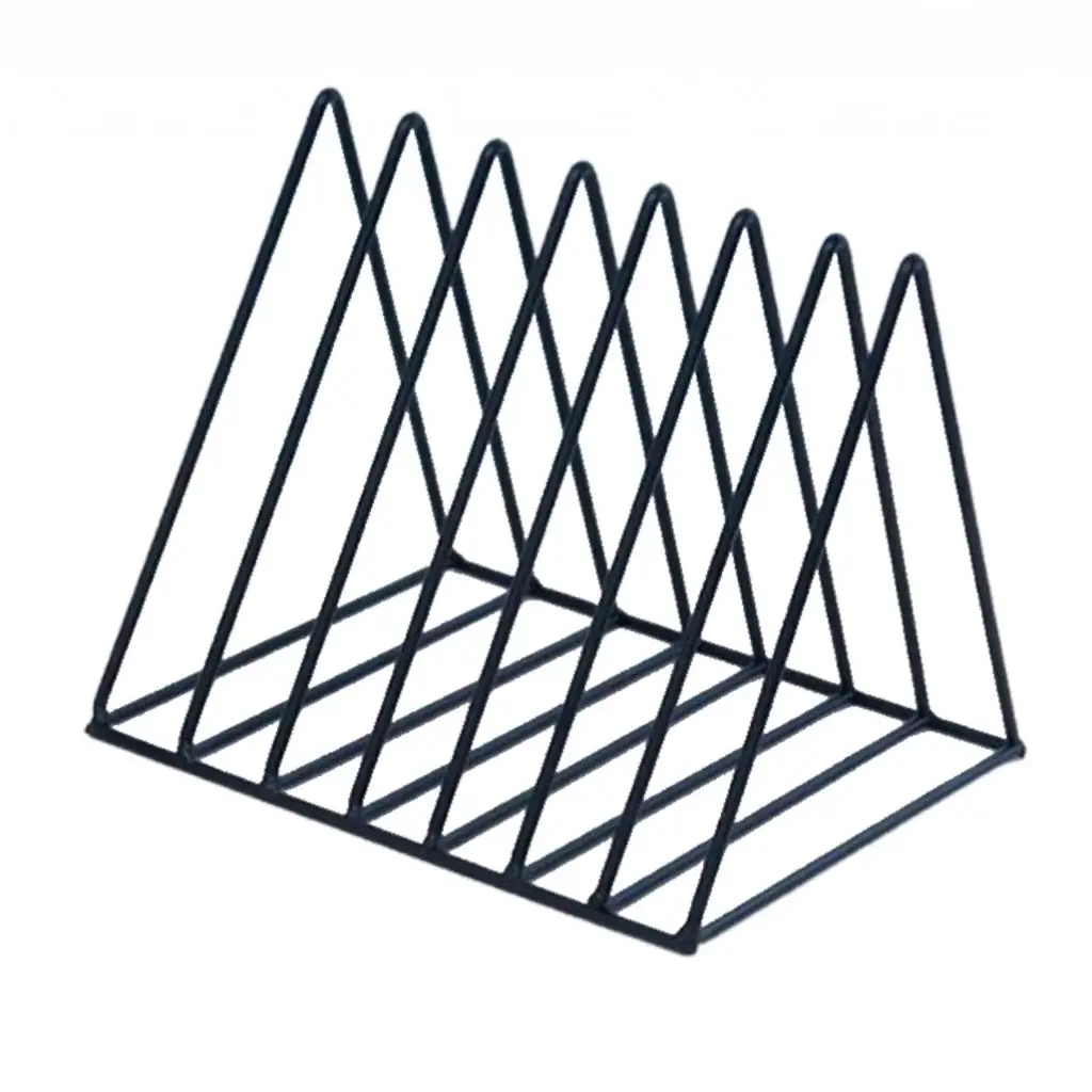 Nordic Style Metal Desktop Bookshelf File Newspaper Organizer Rack Bookend Shelf | Дом и сад