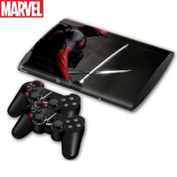marvel deadpool spiderman star wars vinyl skin sticker for ps3 super slim console and 2 controllers decal cover game accessories
