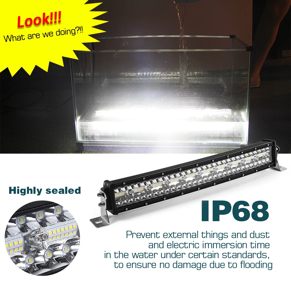 CO LIGHT 42 дюймов 3 ряда Led Light 4x4 внедорожный бар 780 Вт Стробоскопическая Светодиодная лампа для авто 4WD грузовик ATV 12 в 24 в трейлер рабочие огни 12 в 24 В