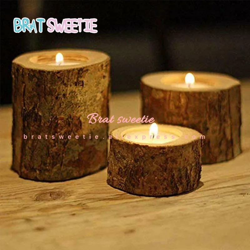 Деревенский деревянный подсвечник из дерева Рамазан Мубарак декор для