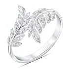 Женское Открытое кольцо с листьями дерева, розовое золото