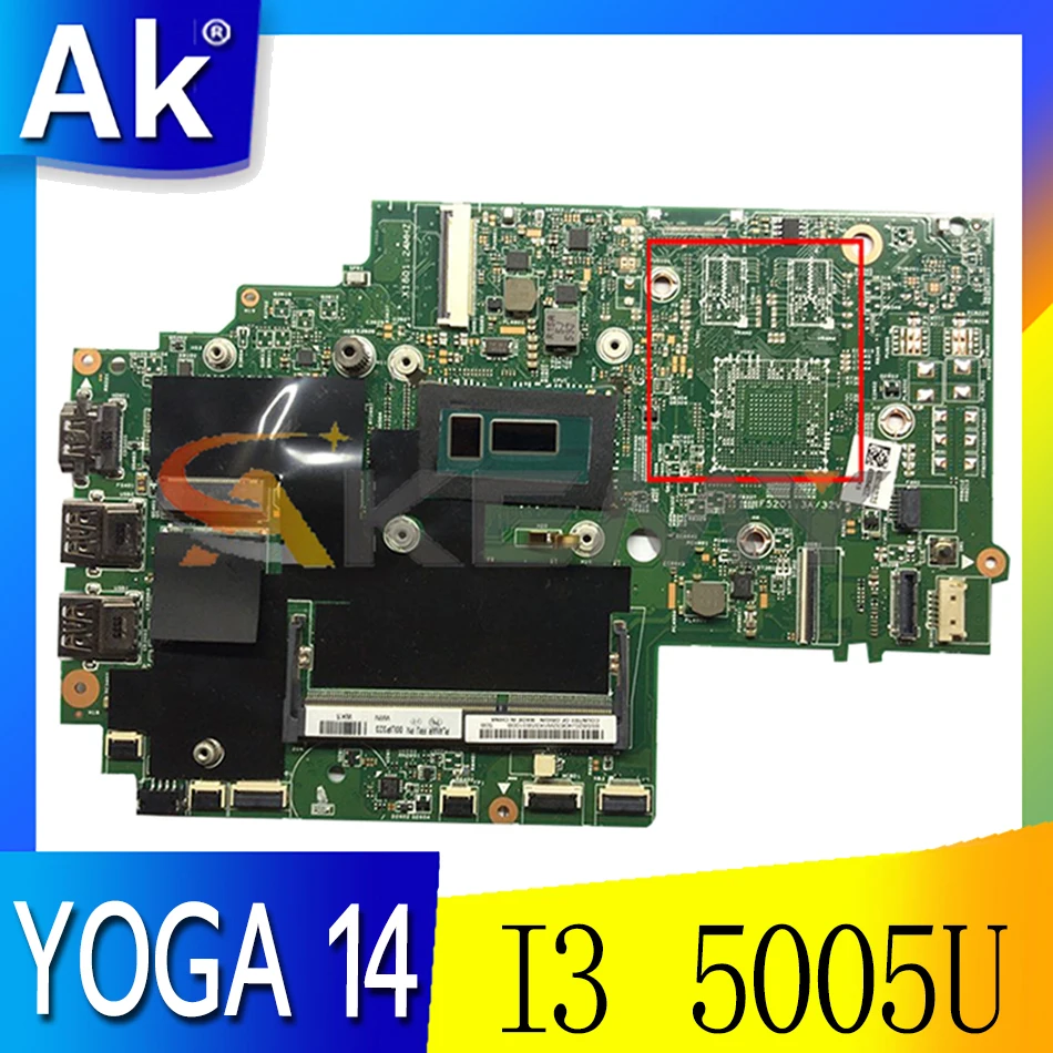 

Материнская плата Akemy для ноутбука Lenovo Thinkpad S3 YOGA 14 13323-2 448.01110.0021, Процессор I3 5005U DDR3 100%, протестированная работа