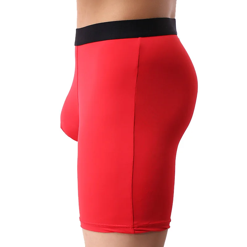

Men's Long Panties Mens Boxer Underwear Man Sexy Ice Silk Homme Boxershorts Men Lengthened Sports Underpants High Quality Boxers