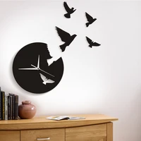 industrial acrylic clocks 3d novelty wall stickers diy clock living room quartz modern design watch wanduhr home decor by50gz