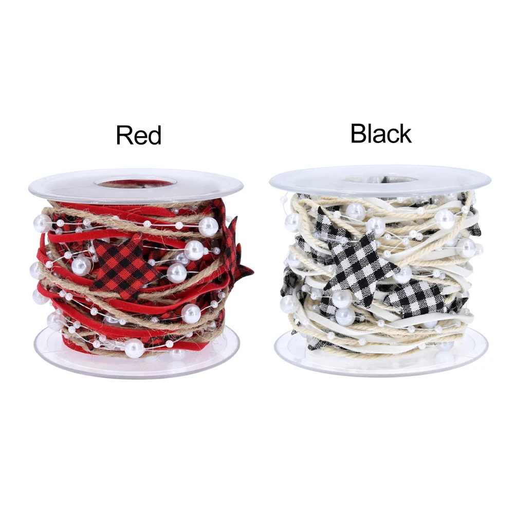 Декор для рождественской елки черная лента в клетку кронштейн ремень