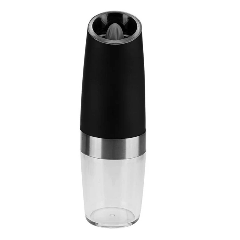 

Electric Pepper Mill Gravity Induction Stainless Steel Salt Spice Grinder LED Light Kitchen Tool,Black