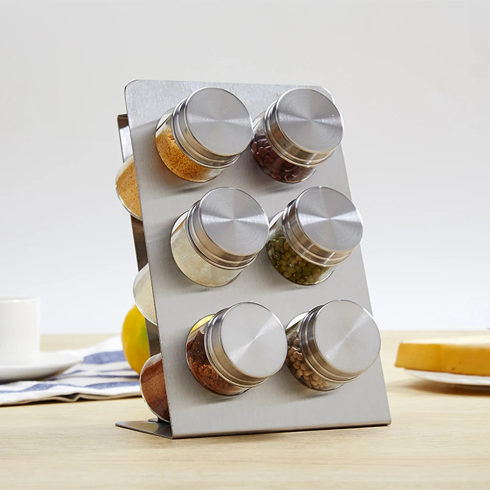 304 наклонная стойка из нержавеющей стали для специй 6 предметов держатель