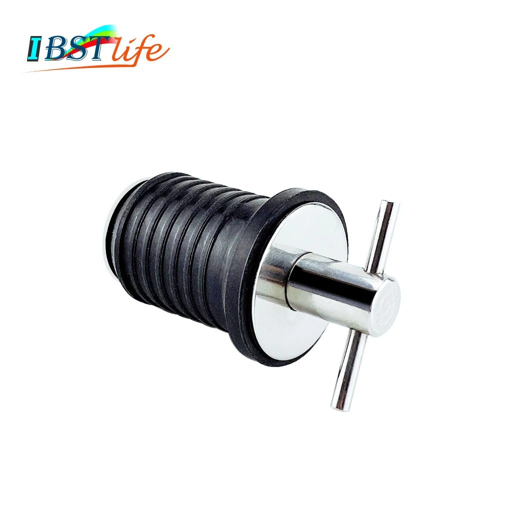 

Stainless steel 304 Handle Rubber Drain Plug T-Handle TWIST-IN Hull Livewell bilge transom seawall marine boat Yacht accessories