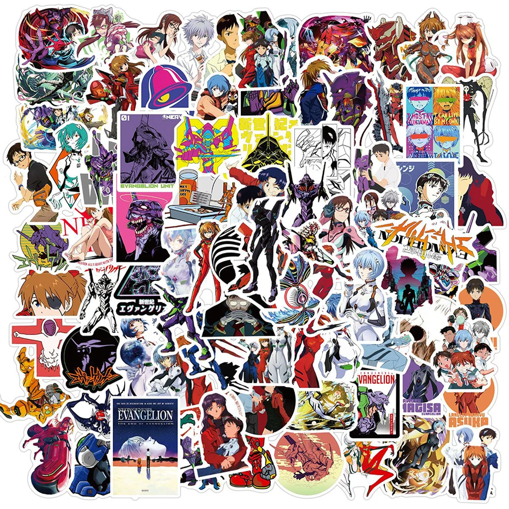 

10/30/50/100PCS Anime Evangelion Graffiti Stickers Waterproof DIY Bike Travel Luggage Guitar Cartoon Sticker Decals Kid Gifts