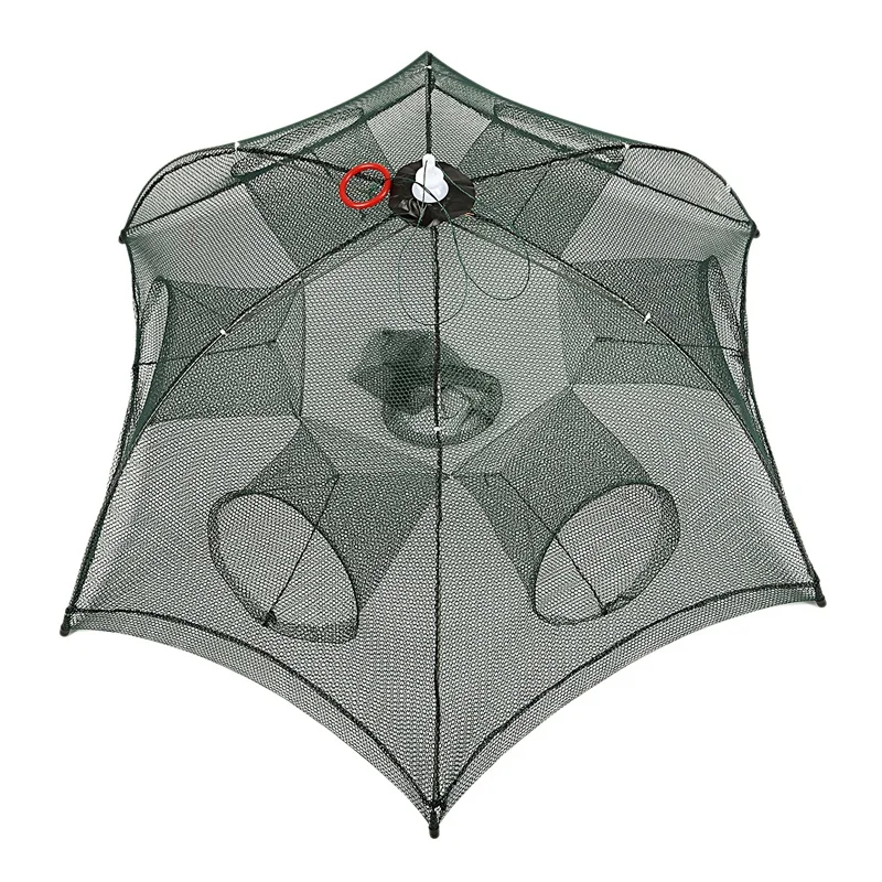 Портативная Складная Автоматическая рыболовная сеть ловушка литая клетка для