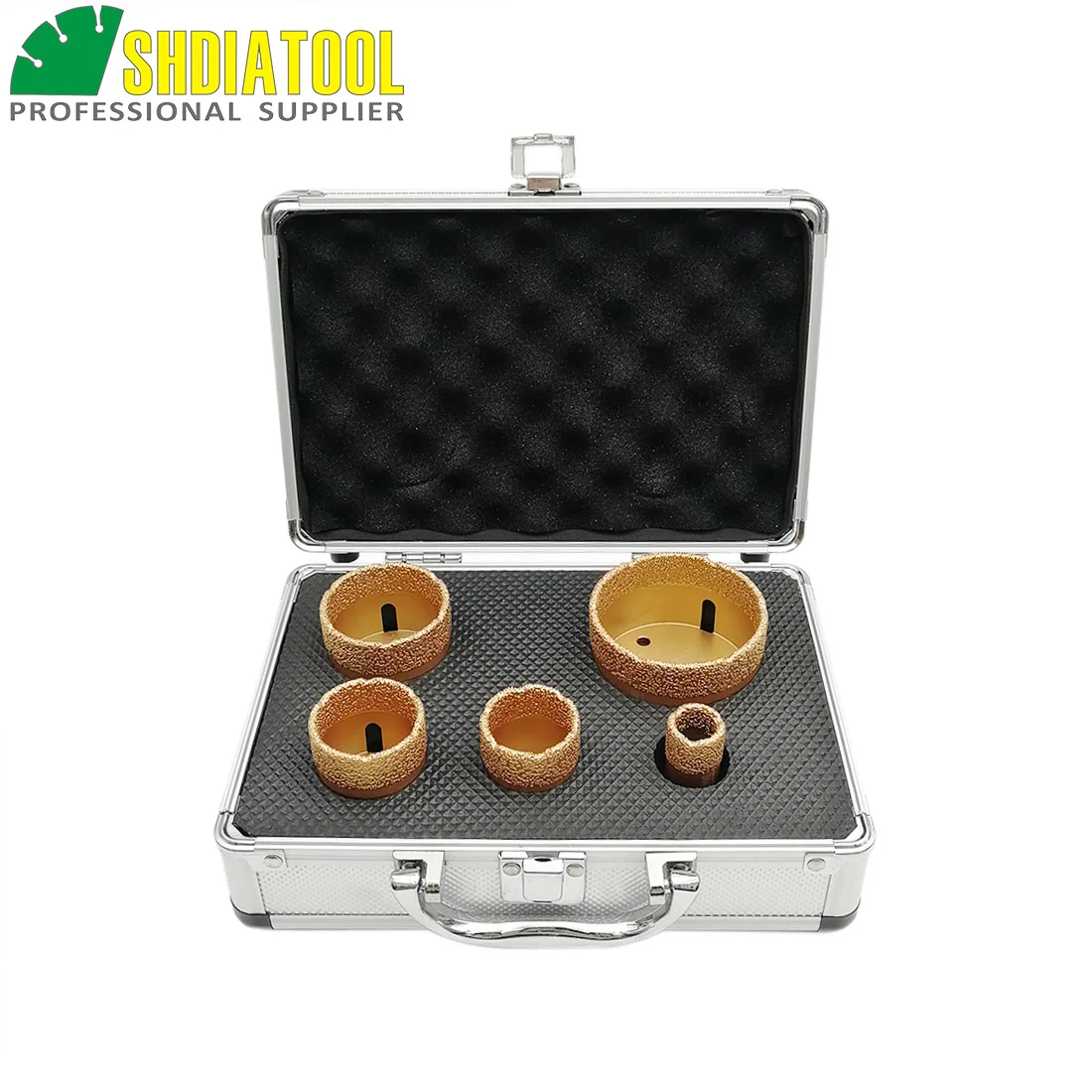 

SHDIATOOL 5pcs/set Dia 20/35/40/50/68mm Vacuum Brazed Diamond Drill Bit M14 Drilling Core Bits Marble Ceramic Hole Saw Crown