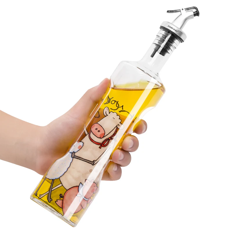 AMINNO диспенсер оливкового масла уксус соус для хранения 500 мл здоровая стеклянная